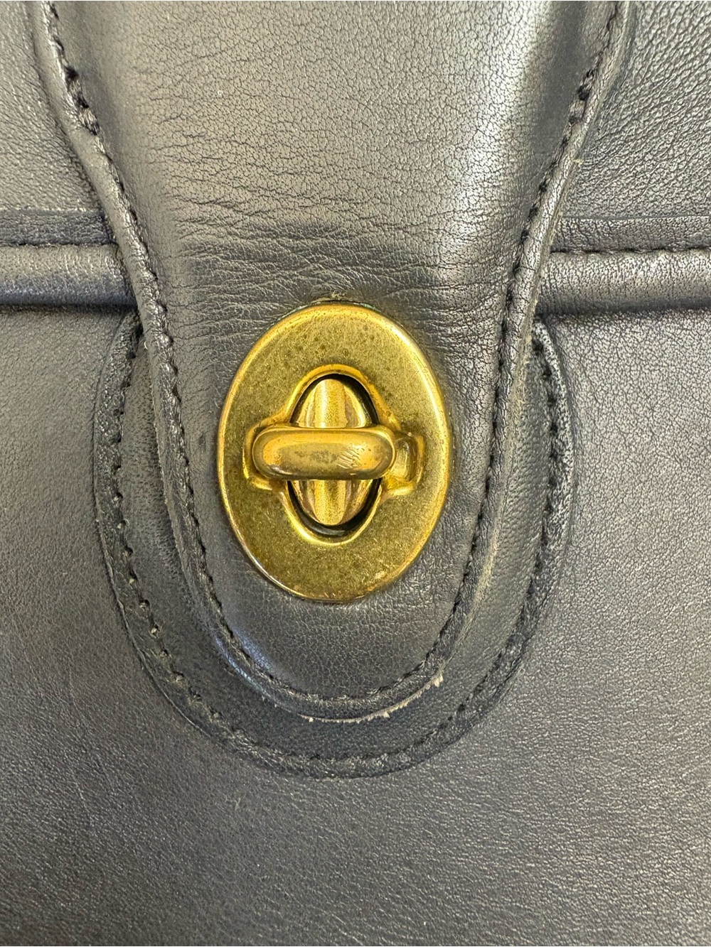 Coach 90’s Willis bag leather purse 9927-Midnight Navy GOOD Condition! -see pics - Picture 5 of 16